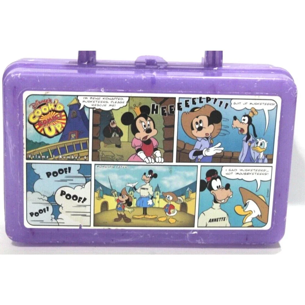 Disneyland Cook'd Up Comics Lunch Box Vintage The Three Musketeers 1998 Whirley